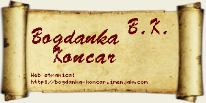 Bogdanka Končar vizit kartica